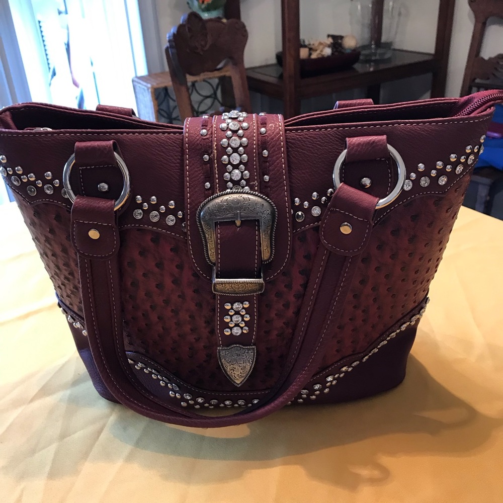 NWOT Montana West burgundy bag